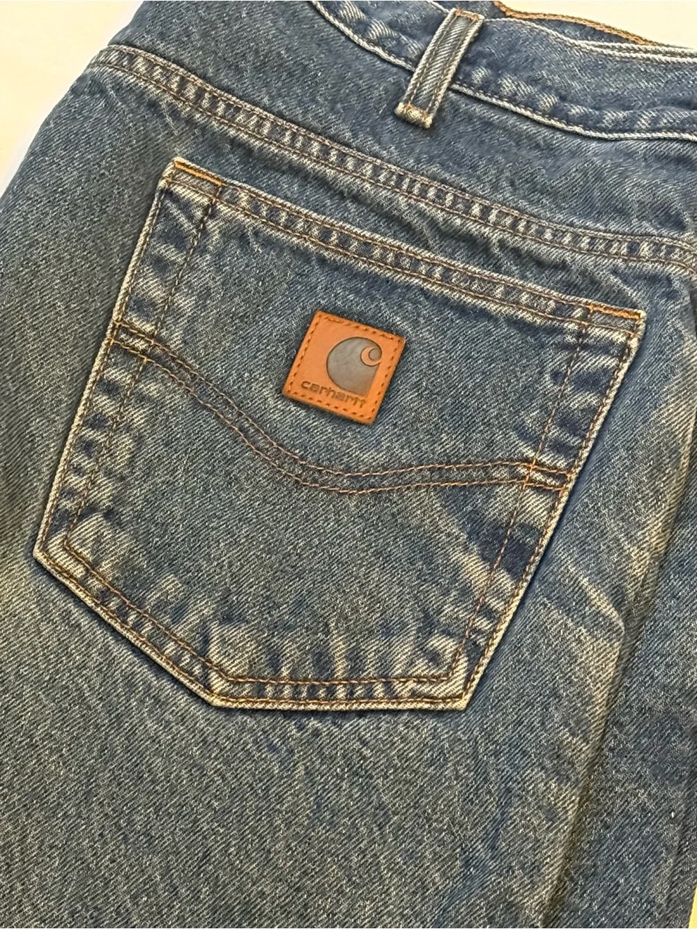 Carhartt B20 Fleece Lined Relaxed Fit Straight Leg Jeans in 